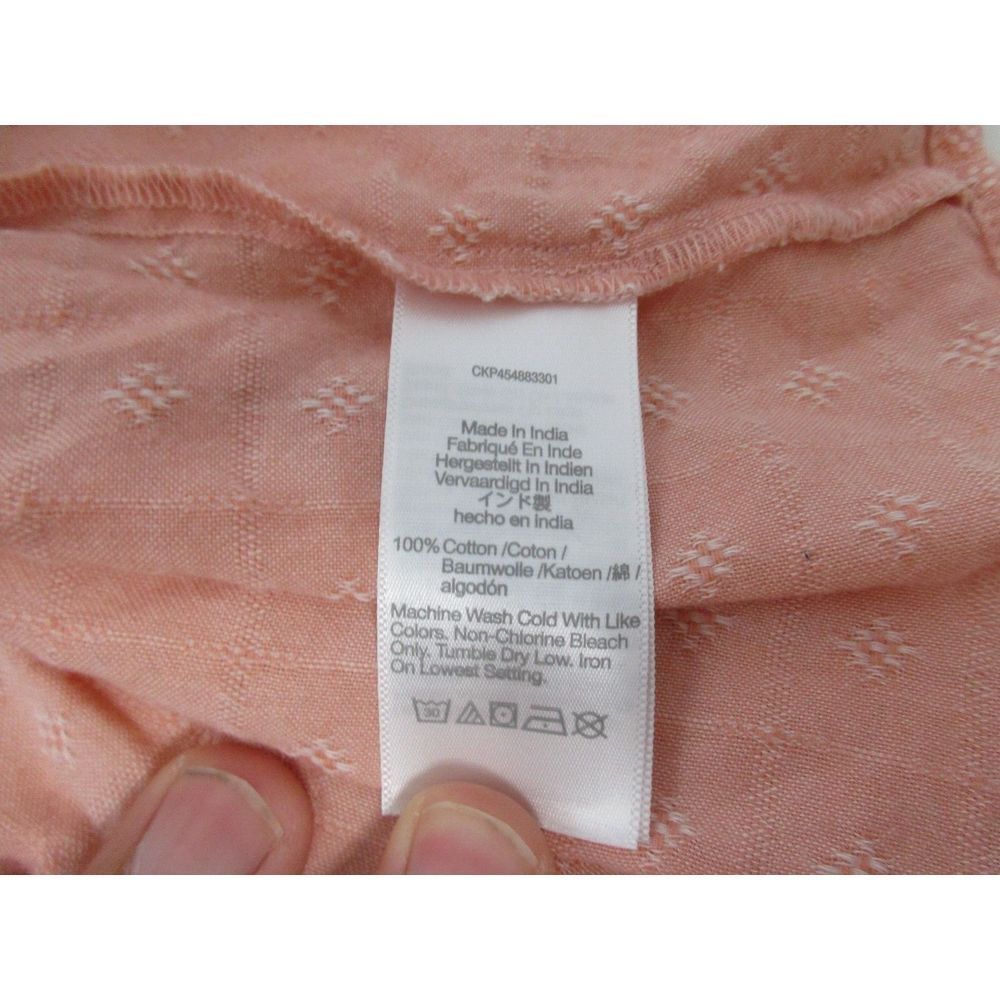 Madewell Peach Linen Peplum Blouse - Picture 7 of 9
